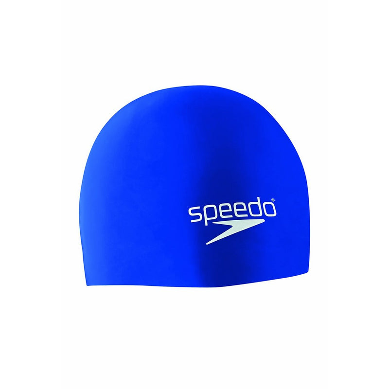 Speedo Elastomeric Silicone Solid Swim Cap, Blue, One Size