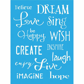 DecoArt ASMM68-38 Americana Decor Stencil, 6" by 8", Inspiration