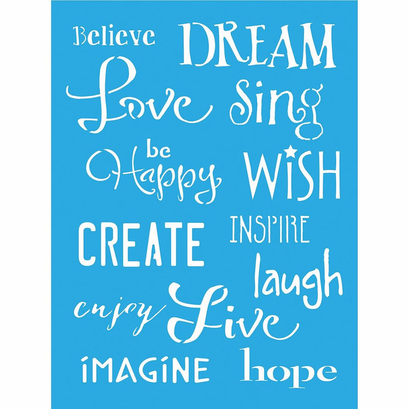 DecoArt ASMM68-38 Americana Decor Stencil, 6" by 8", Inspiration