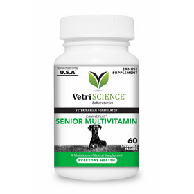 VetriScience Laboratories Canine Plus Senior Multi Vitamin for Dogs, 60 Chewable Tablets
