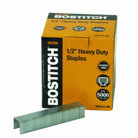 Bostitch Heavy Duty Premium Staples, 55-85 Sheets, 0.5-Inch Leg, 5,000 Per Box (SB351/2-5M)