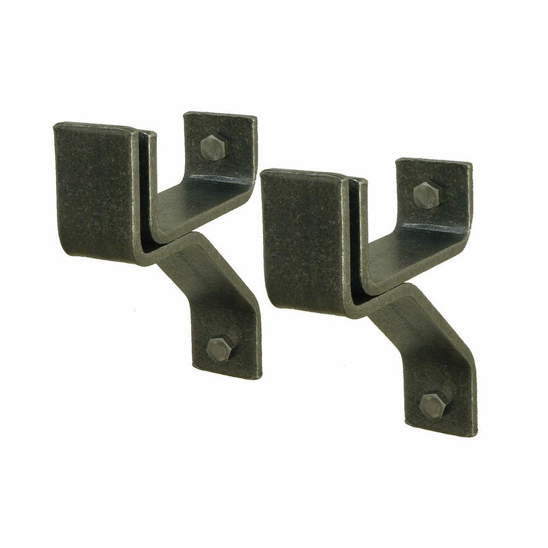 Enclume Premier 8-Inch Wall Bracket, Set of 2, Use with Enclume Rolled End Bar Pot Rack (sold separately), Hammered Steel