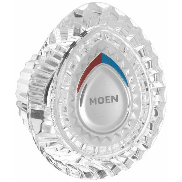 Moen 96797 Chateau Collection Replacement Tub and Shower Faucet Knob Handle Kit, Chrome and White Insert