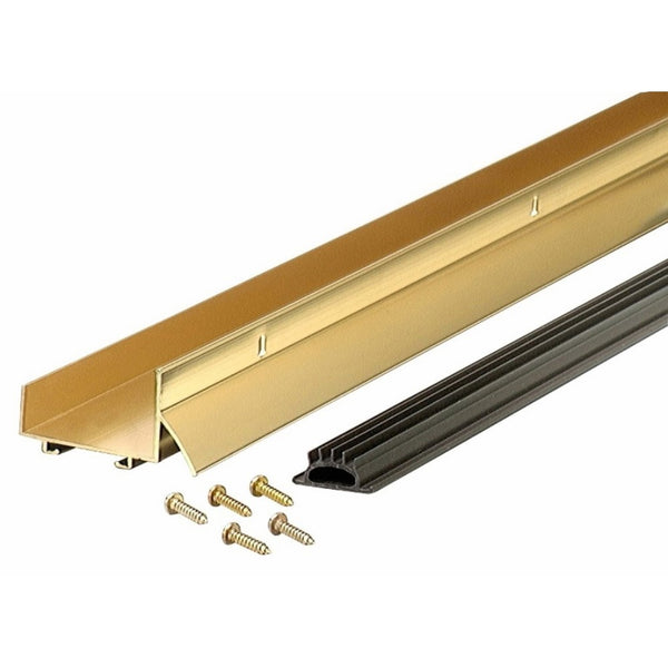 M-D Building Products 6478 U-Shaped Door Bottom with Drip Cap DCV 134, 36 Inches, Brite Gold