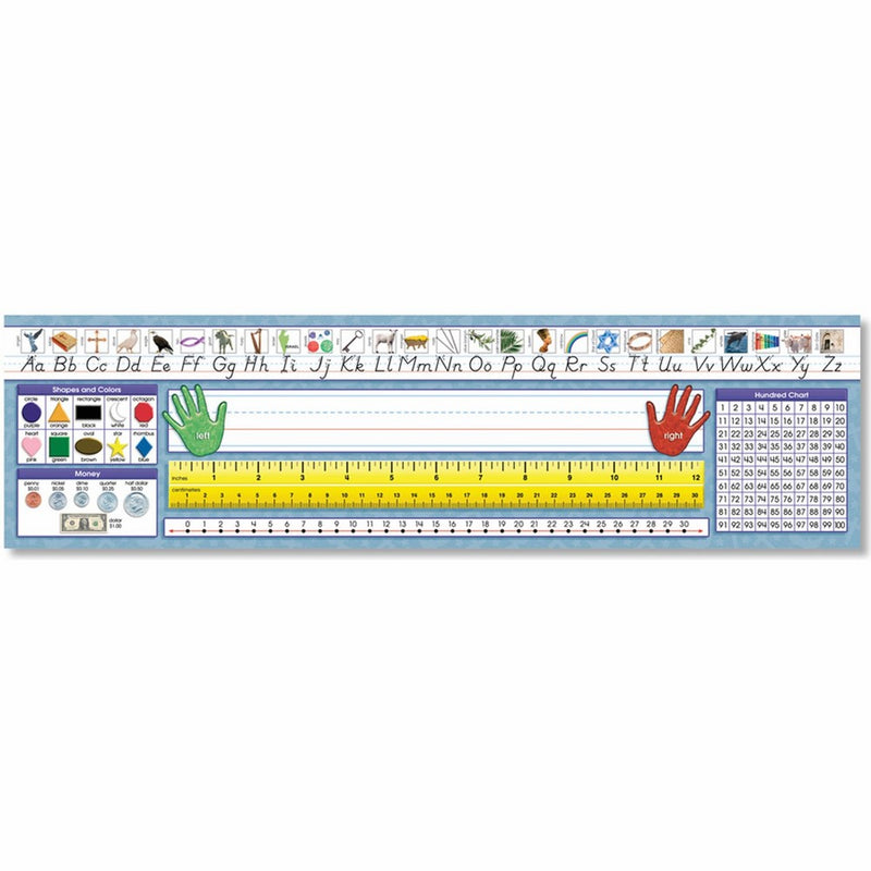 North Star Teacher Resource NST9003 Primary Traditional Manuscript Desk Plates, Pack of 36