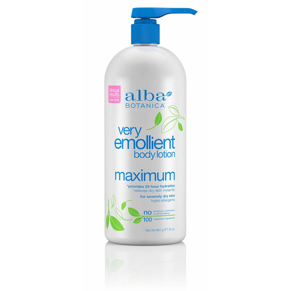 Alba Botanica Very Emollient Body Lotion, Maximum, 32 Ounce