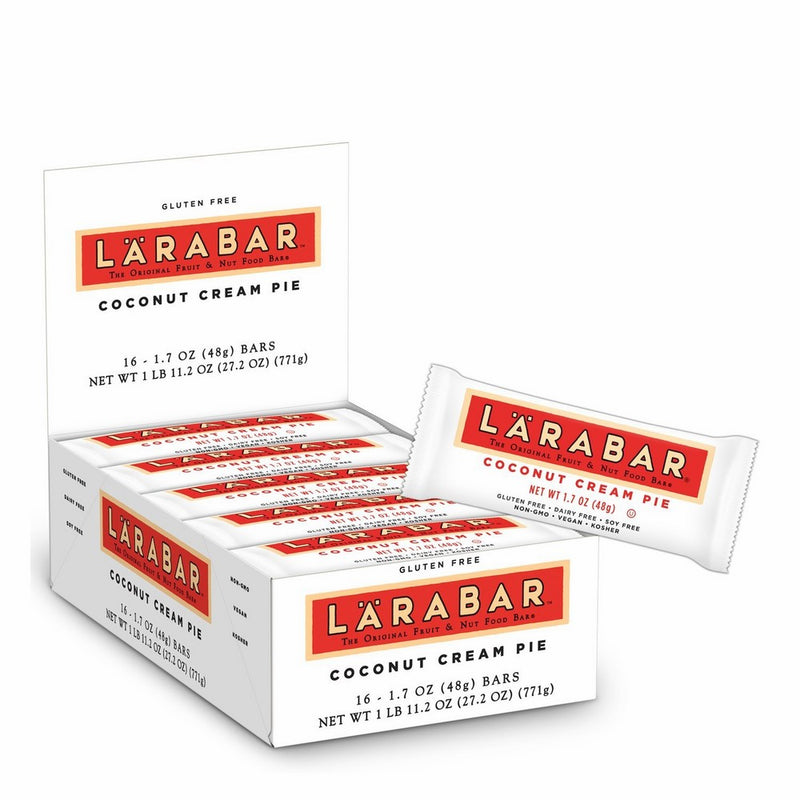 LARABAR, Fruit & Nut Bar, Coconut Cream Pie, Gluten Free, Vegan, Whole 30 Compliant, 1.7 oz Bars (16 Count)