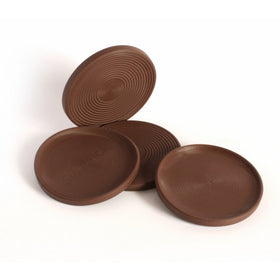 Slipstick CB755 3 Inch Non Slip Rubber Floor Surface Protector Pads (Set of 4 Grippers) Round - Chocolate Brown
