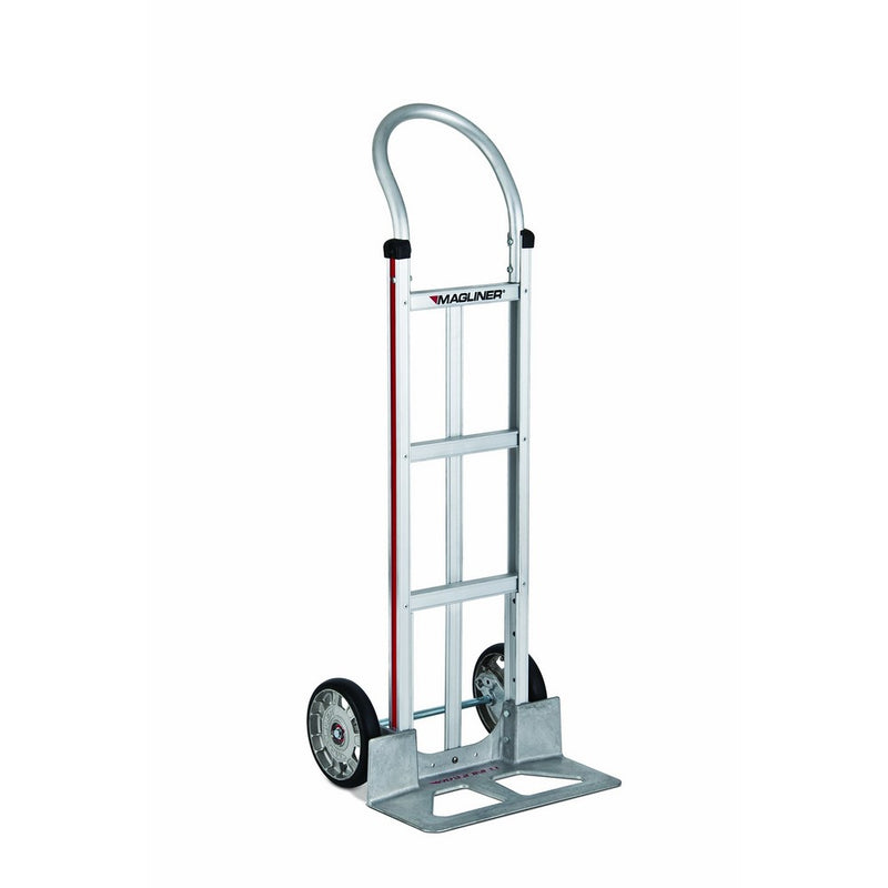 Magliner HMK211UA1 Aluminum Hand Truck, Horizontal Loop Handle, 18" x 7-1/2" Aluminum Diecast Nose Plate, 500 lb Capacity