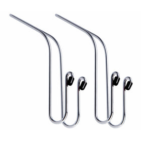 MAXSA Mini Hanger Multi-Purpose Hooks for Car (2-Pack), Holds Groceries, Handbags, & Coats, Durable Metal, Chrome 20057