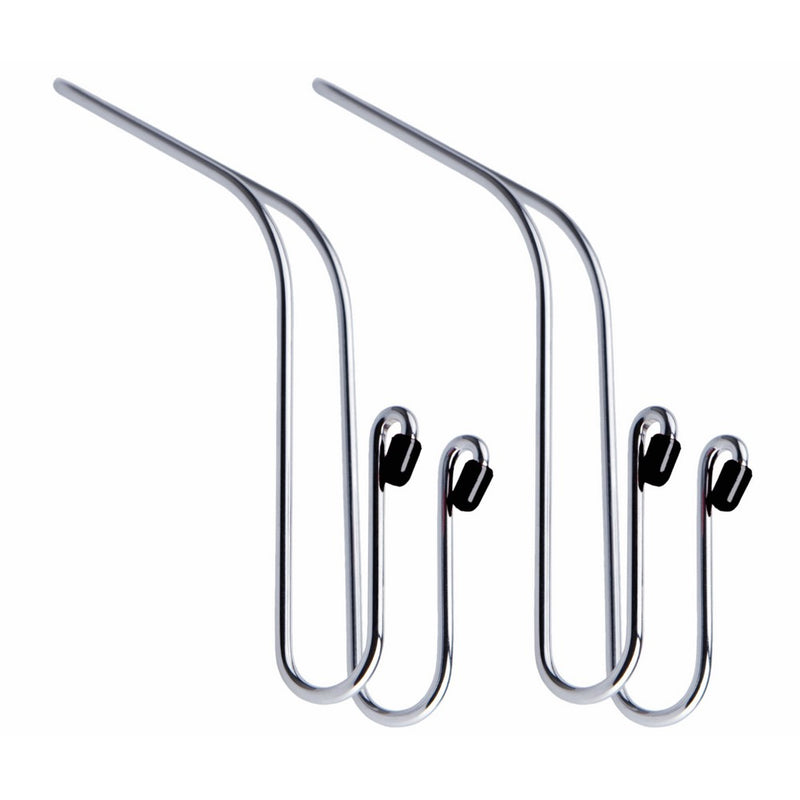 MAXSA Mini Hanger Multi-Purpose Hooks for Car (2-Pack), Holds Groceries, Handbags, & Coats, Durable Metal, Chrome 20057