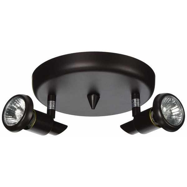 Artcraft Lighting Shuttle 2-Light Round Canopy Track Light, Oil-Rubbed Bronze