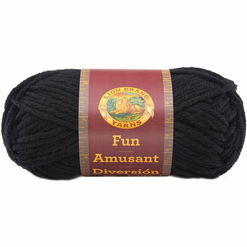 Lion Brand Yarn 99-153 Fun Yarn, Black