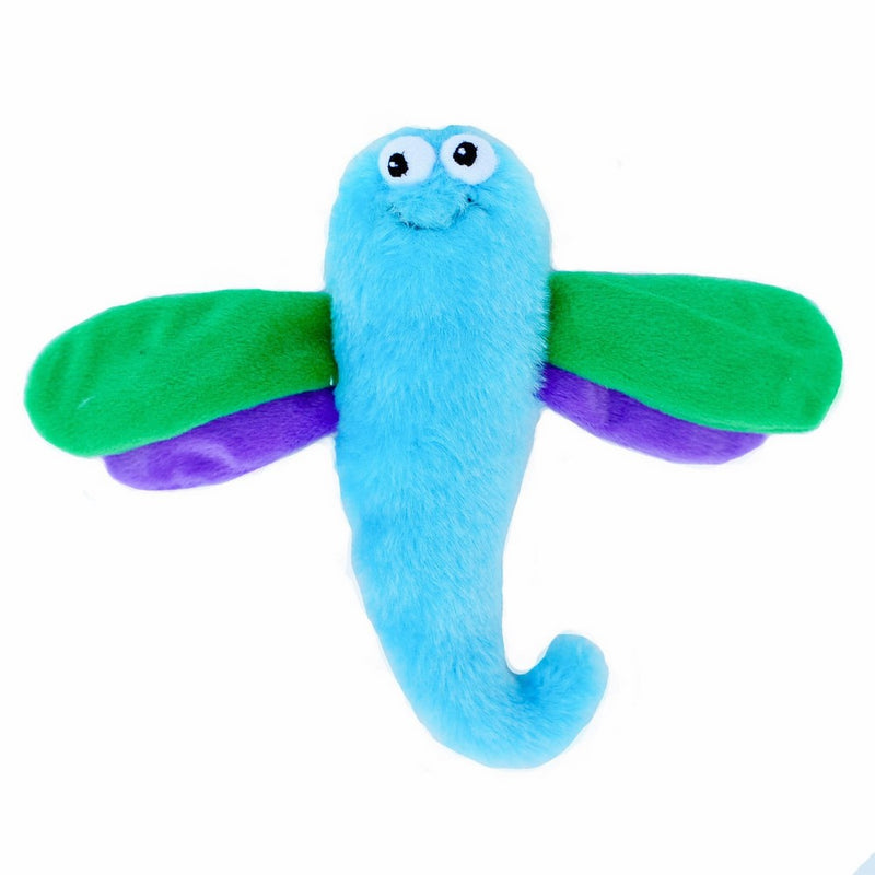 ZippyPaws Crinkles Squeaky Plush Dog Toy, Small, Dragonfly