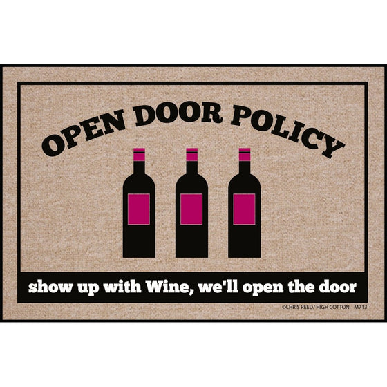 High Cotton Doormat, Open Policy Wine