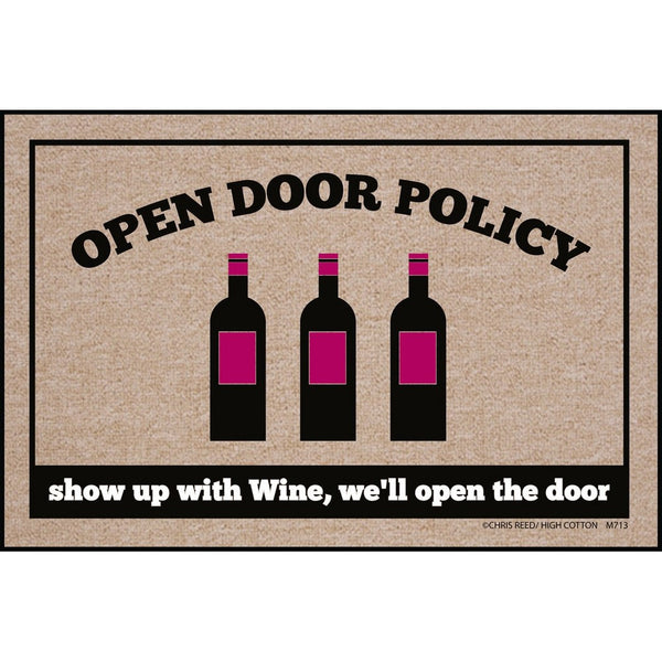 High Cotton Doormat, Open Policy Wine