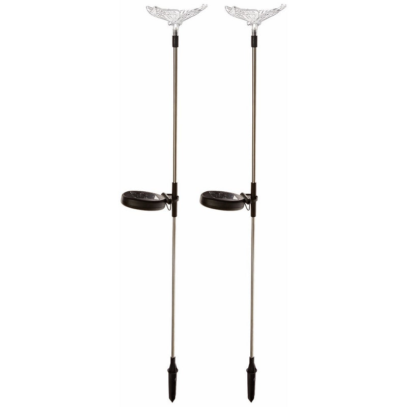 GSL SS-GSL-E2174 Butterfly Stake Solar Changing Lights (Set of 2)