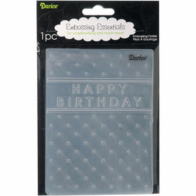 Darice Happy Birthday Embossing Folder, 4 .25-Inch by 5.75-Inch