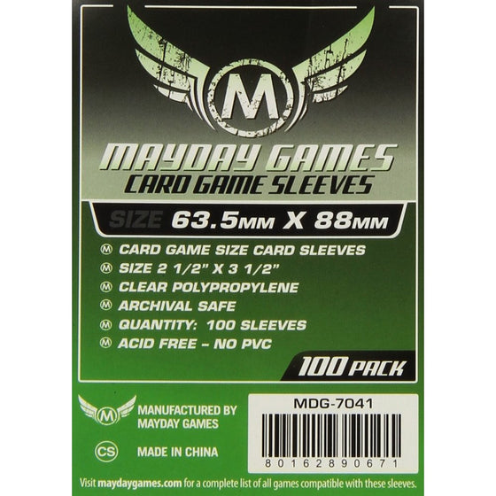 Mayday Game Card Sleeves 2 1/2" X 3 1/2" (100 Pack)