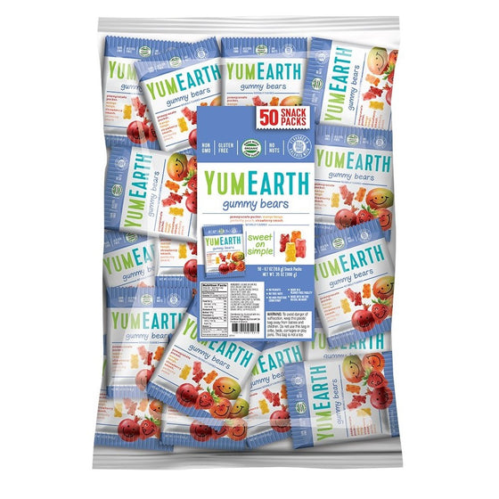 YumEarth Naturals, Gummy Bears, 0.7 Ounce (Pack of 50)