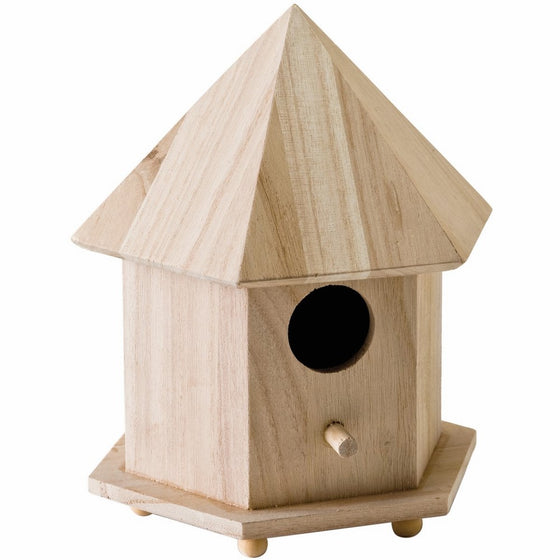 Plaid Enterprises, Inc. 12740E Plaid Wood Surface Crafting Birdhouse, Gazebo