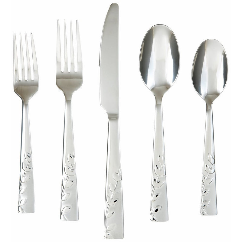 Cambridge Silversmiths Blossom Sand 20-Piece Flatware Set, Service for 4
