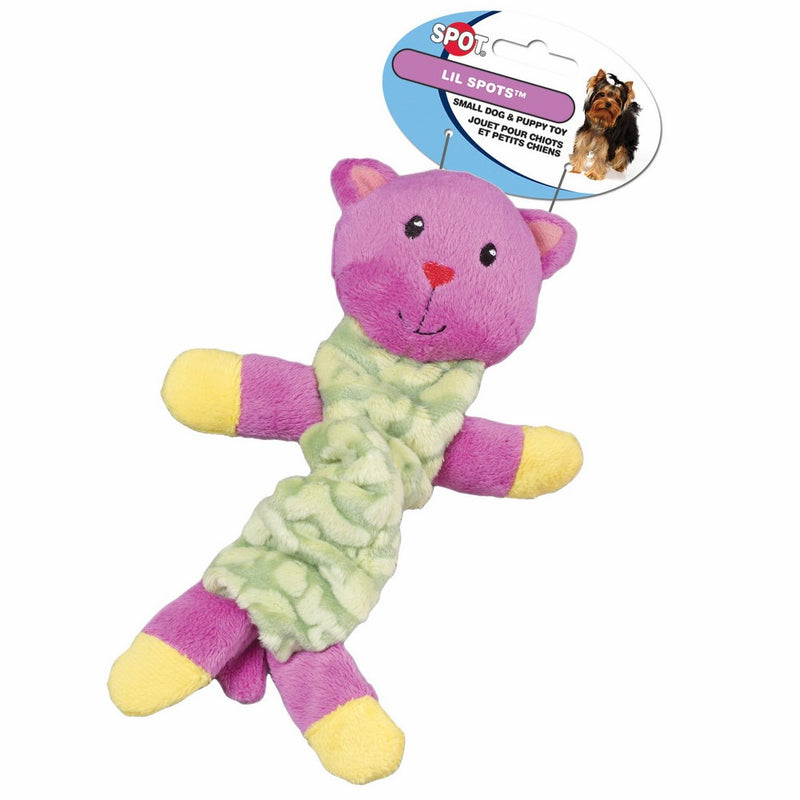 Ethical Pet Lil Spots Plush Bungee Toys for Small Dogs and Puppies, 9-Inch, Assorted