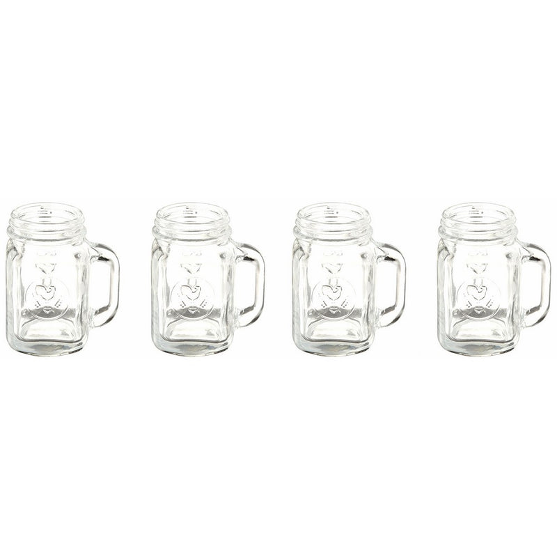 Kikkerland Mason Jar Shot Glasses, Set of 4