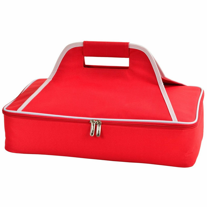 Picnic at Ascot Insulated Casserole Carrier to keep Food Hot or Cold- Red