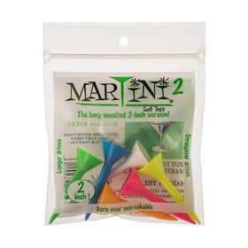 Martini Golf Tees 2" Durable Plastic Tees (6-Pack), Assorted Colors
