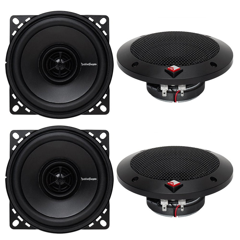 4) New Rockford Fosgate R14X2 4" 120 Watts 2-Way Full Range Car Audio Speakers