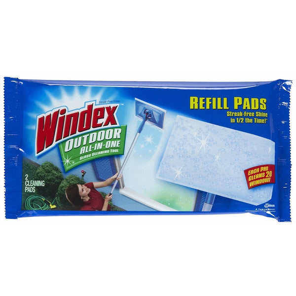 Windex Outdoor All-In-One Window Cleaner Pads Refill, 2 Count (Pack of 1)