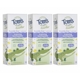 Tom's of Maine Toddlers Fluoride-Free Natural Toothpaste in Gel, Mild Fruit, 1.75 Ounce, 3 Count