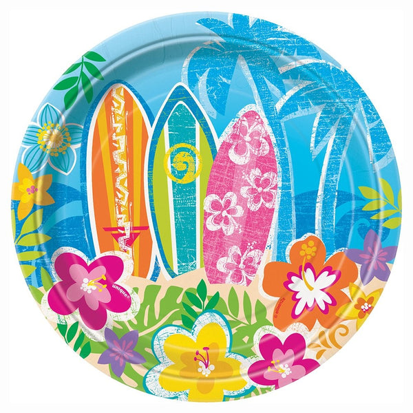 Hula Girl Luau Dessert Plates, 8ct