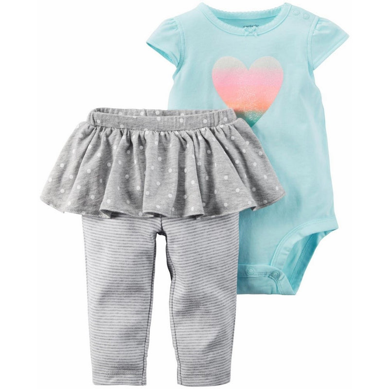 Carter's 2 Piece Set, Heather, 18 Months