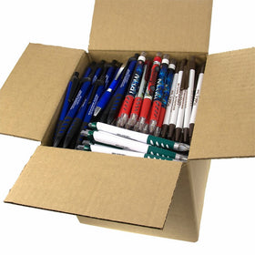 DG Collection (5lb Box Approx. 200-250 pens) Assorted Misprint Retractable Ballpoint Pens Office Ink Pen Supplies Big Bulk Lot