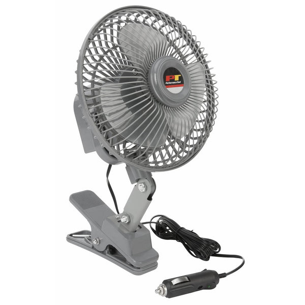 Performance Tool W1658 6" Oscillating Fan (12v w/clamp)