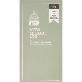 Dome(R) Auto Mileage Log, Card Stock Cover, 3 1/4in. x 6 1/4in, Gray
