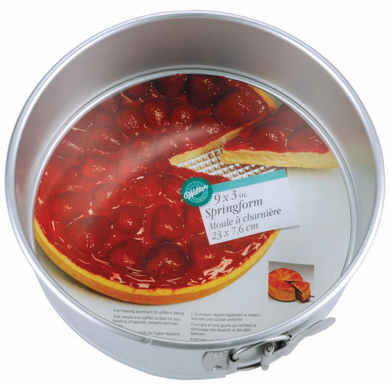 Wilton Aluminum Springform Pan, 9-Inch Round Pan for Cheesecakes and Pizza
