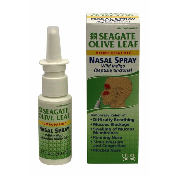 Seagate Products Olive Leaf Homeopathic Nasal Spray 1 oz Bottle, 1-Pack