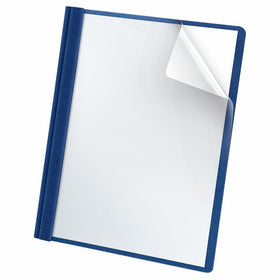 Oxford Premium Clear Front Report Covers, Letter Size, Blue, 25 per box (58801EE)