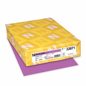 Astrobrights Colored Cardstock, 8.5” x 11”, 65 lb/176 gsm, Planetary Purple, 250 Sheets (22871)