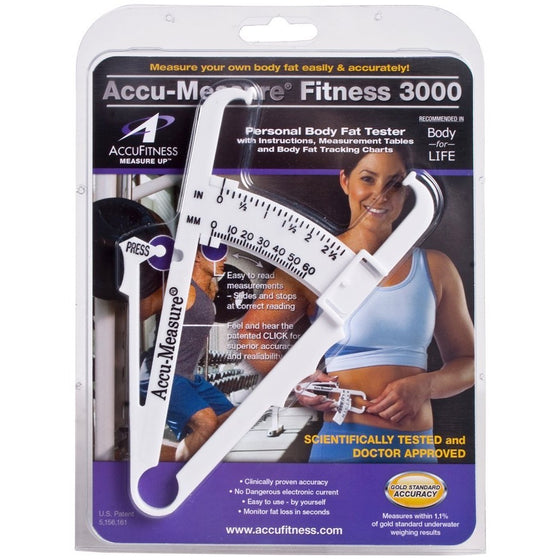 Accu-Measure Fitness 3000 Personal Body Fat Caliper Measurement Tool