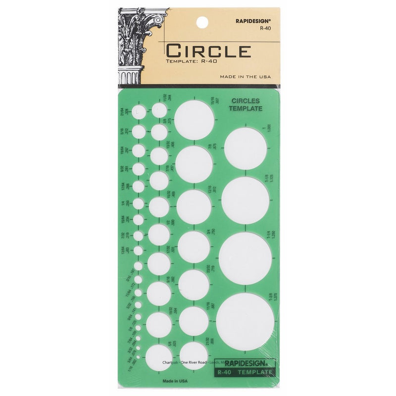 Rapidesign Circles Template, 1 Each (R40)