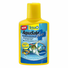 Tetra AquaSafe Plus Water Conditioner/Dechlorinator, 1.69-Ounce