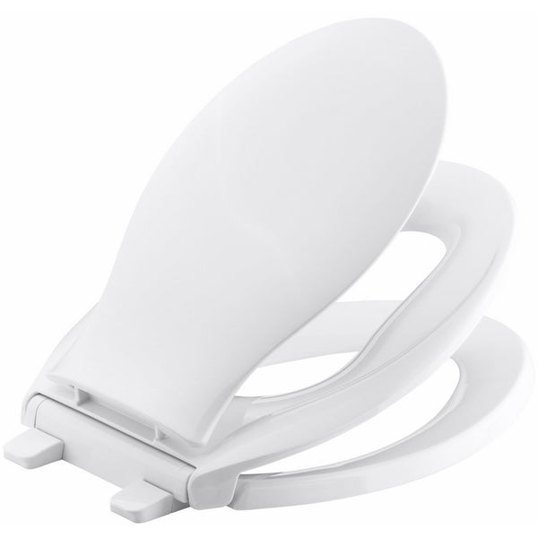 KOHLER K-4732-0 Transitions Quiet-Close with Grip-Tight Bumpers Elongated Toilet Seat with Integrated Child-Size Seat, White