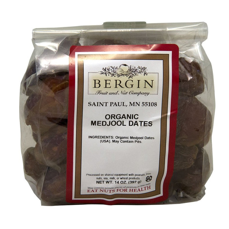 Bergin Nut Company Organic Medjool Dates, 14-Ounce Bags (Pack of 2)