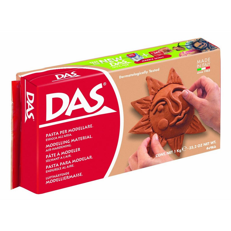 DAS Air-Hardening Modeling Clay, 2.2 Pound Block, Terra Cotta Color (387600)