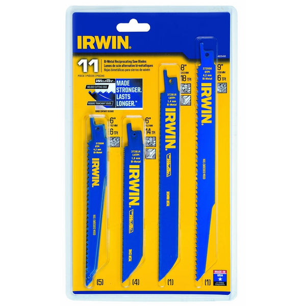 IRWIN Tools Reciprocating Saw Blade Set, 11-Piece (4935496)