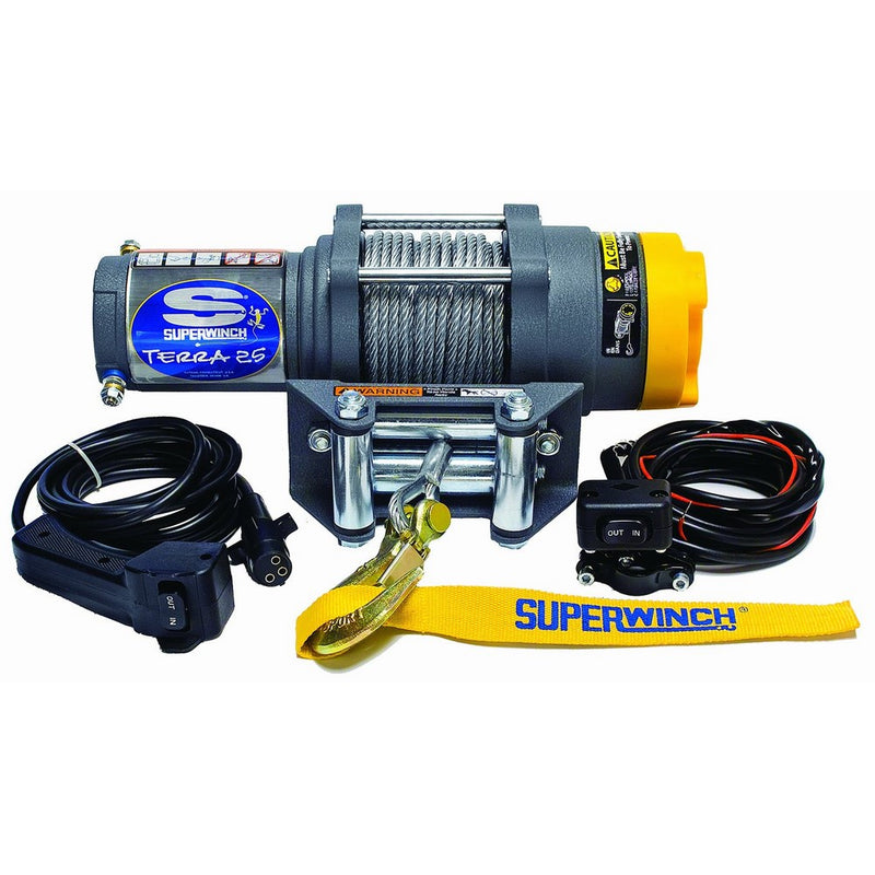 Superwinch 1125220 Terra 25 2500lb Winch with Roller Fairlead and More